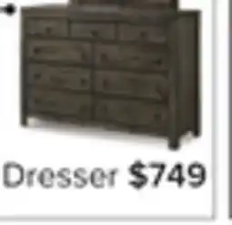 Leon's Cabin 9 Drawer Dresser - Grey offer