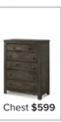 Leon's Cabin 5 Drawer Chest - Grey offer
