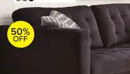 Leon's Anthena Polyester Sofa - Charcoal offer