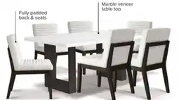 Leon's Maeve 7-Piece Dining Set - Beige, Espresso offer