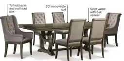Leon's Cleopatra 7-Piece Extendable Dining Set - Oak offer