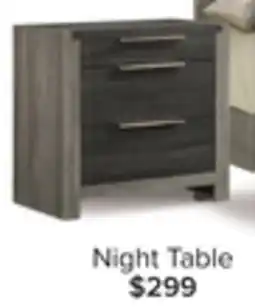 Leon's Andra Night Table - Grey, Black offer