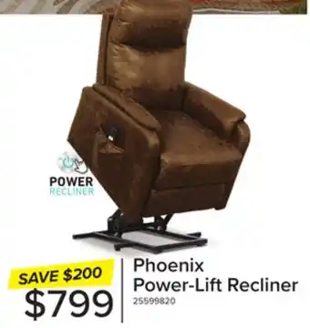 Leon's Phoenix Power Lift Recliner Chair - Brown offer