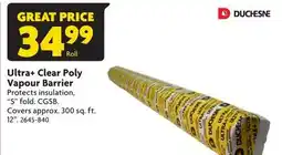 Home Hardware Ultra+ Clear Poly Vapour Barrier offer