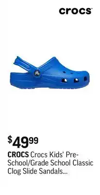 Sport Chek Crocs Kids' Pre-School/Grade School Classic Clog Slide Sandals Boys'/Girls' Water Beach offer