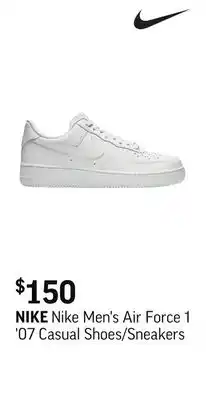 Sport Chek Nike Men's Air Force 1 '07 Casual Shoes/Sneakers offer