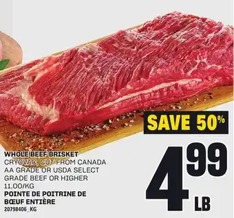 Independent City Market POINTE DE POITRINE DE BŒUF ENTIÈRE offer