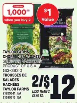 Independent City Market TROUSSES DE SALADES HACHÉES TAYLOR FARMS, 163-383 G offer