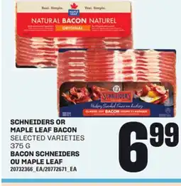 Independent City Market BACON SCHNEIDERS OU MAPLE LEAF, 375 G offer