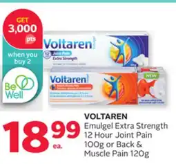 Rexall VOLTAREN Emulgel Extra Strength 12 Hour Joint Pain 100g or Back & Muscle Pain 120g offer