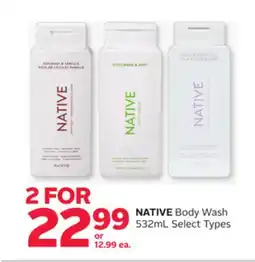 Rexall NATIVE Body Wash offer