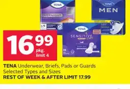 Rexall TENA Underwear, Briefs, Pads or Guards offer