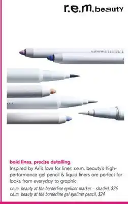Shoppers Drug Mart R.E.M. BEAUTY AT THE BORDERLINE GEL EYELINER PENCIL offer