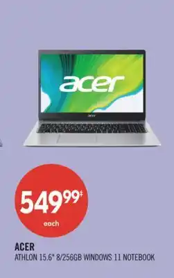 Shoppers Drug Mart ACER ATHLON 15.6 8/256GB WINDOWS 11 NOTEBOOK offer