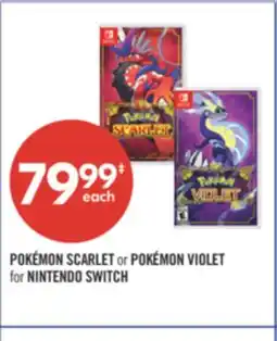 Shoppers Drug Mart POKÉMON SCARLET or POKÉMON VIOLET for NINTENDO SWITCH offer