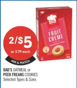Shoppers Drug Mart DAD'S OATMEAL or PEEK FREANS COOKIES offer