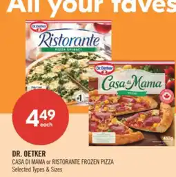 Shoppers Drug Mart DR. OETKER RISTORANTE FROZEN PIZZA offer