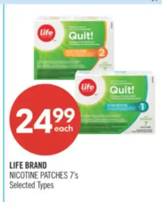 Shoppers Drug Mart LIFE BRAND NICOTINE PATCHES offer