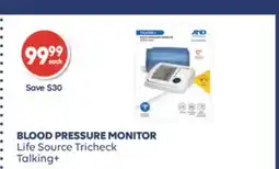 Shoppers Drug Mart BLOOD PRESSURE MONITOR Life Source Tricheck Talking+ offer