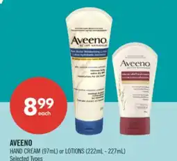 Shoppers Drug Mart AVEENO HAND CREAM (97mL) or LOTIONS (222mL - 227mL) offer