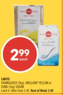 Shoppers Drug Mart LANTIC GRANULATED (2kg), BRILLIANT YELLOW or ICING (1kg) SUGAR offer