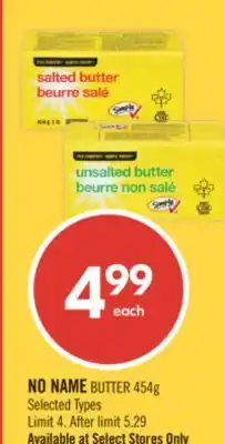 Shoppers Drug Mart NO NAME BUTTER offer