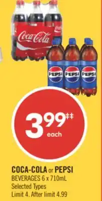 Shoppers Drug Mart COCA-COLA or PEPSI BEVERAGES offer