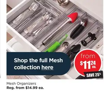 Kitchen Stuff Plus Mesh Organizers offer