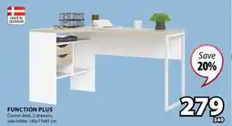 JYSK FUNCTION PLUS Corner desk, 2 drawers offer