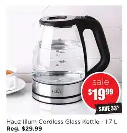 Kitchen Stuff Plus Hauz Illum Cordless Glass Kettle 1.7 L offer