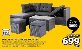 JYSK DALLAS PATIO CONVERSATION 4-PIECE SET offer