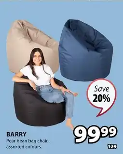 JYSK BARRY Pear bean bag chair offer