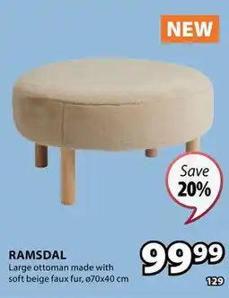 JYSK Ramsdal Large ottoman offer