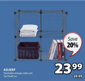 JYSK Adjerf Stackable storage cube unit offer