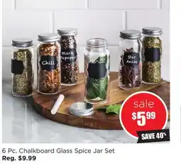 Kitchen Stuff Plus 6 Pc. Chalkboard Glass Spice Jar Set offer