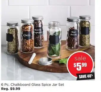 Kitchen Stuff Plus 6 Pc. Chalkboard Glass Spice Jar Set offer