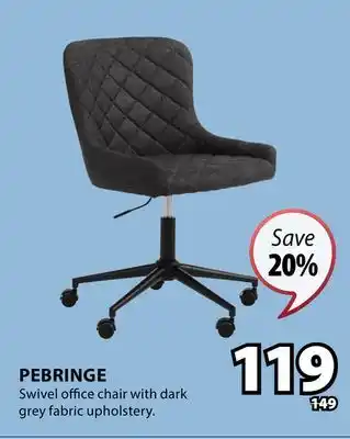 JYSK PEBRINGE Office chair offer