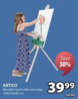 JYSK ARTICO Wooden easel with carry bag offer
