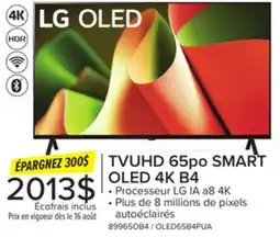 Leon's Téléviseur intelligent 65 po OLED 4K Série B4 OLED65B4PUA LG offer