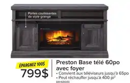 Leon's Base télé avec foyer - anthracite Preston offer