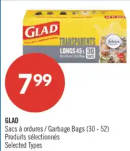 Pharmaprix GLAD Garbage Bags (30 - 52) offer