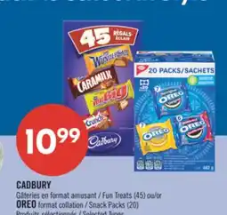 Pharmaprix CADBURY Fun Treats (45) or OREO Snack Packs (20) offer