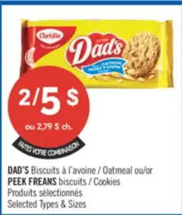 Pharmaprix DAD'S OATMEAL or PEEK FREANS COOKIES offer