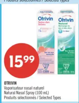 Pharmaprix OTRIVIN Natural Nasal Spray (100 mL) offer