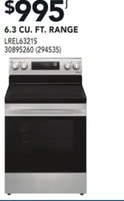 RONA LG 6.3 CU. FT. RANGE offer