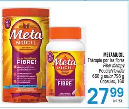 Uniprix METAMUCIL Thérapie par les fibres Poudre / Fiber therapy Powder offer