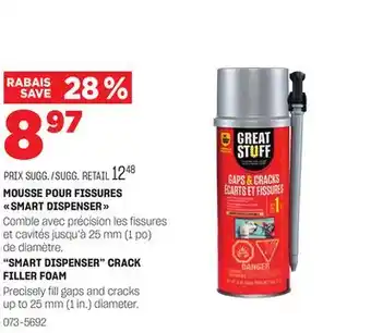 BMR MOUSSE POUR FISSURES SMART DISPENSER offer