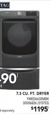 Réno Dépôt MAYTAG 7.3 CU. FT. DRYER offer