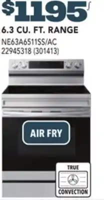 Réno Dépôt SAMSUNG 6.3 CU. FT. RANGE offer