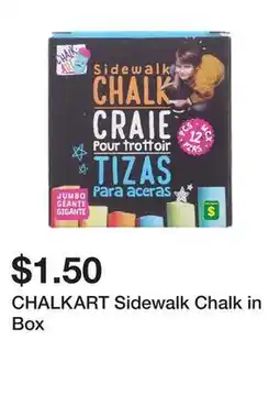 Dollarama CHALKART Sidewalk Chalk in Box offer